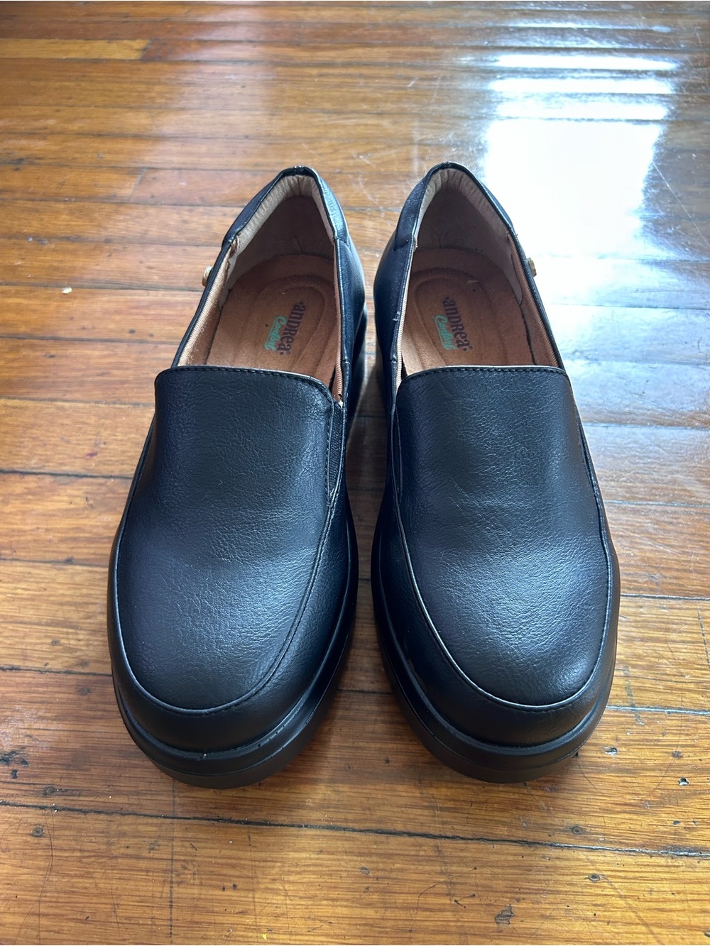ANDREA FENZI Black Slip-On Women's Loafers